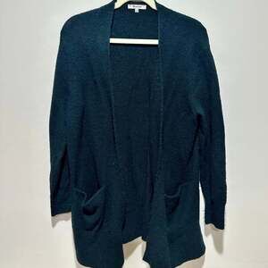 Madewell Cozy Walker Cardigan Black Merino Wool Alpaca Blend Sweater Sz S